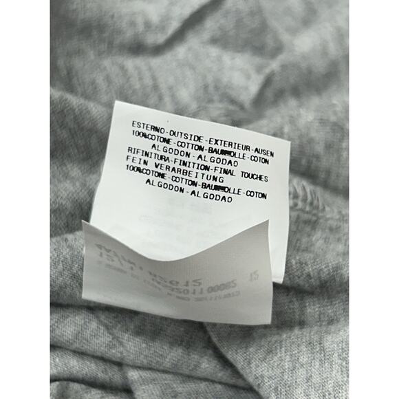 NWT FIORUCCI Gray Naomi Campbell Printed Graphic T-Shirt Cap Sleeve Size Large - Picture 8 of 9